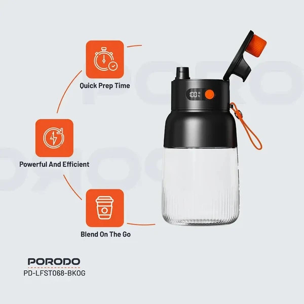 مخلوط کن قابل حمل پرودو مدل Porodo LFST068 70W juicer یک لیتر اورجینال ودارای گارانتی