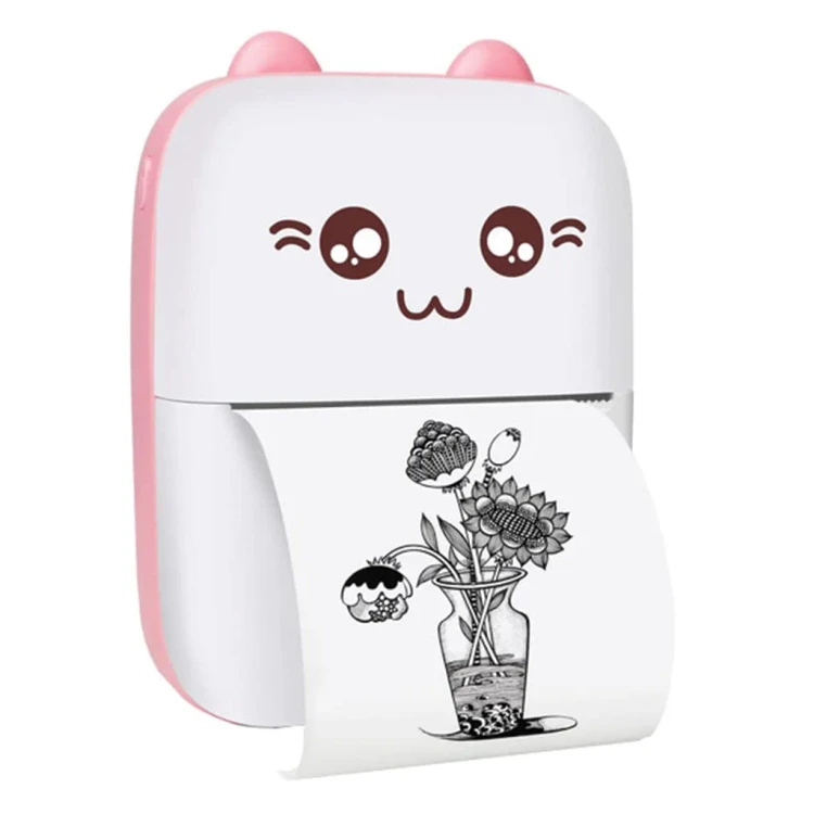 پرینتر حرارتی مدل mini printer طرح گربه
