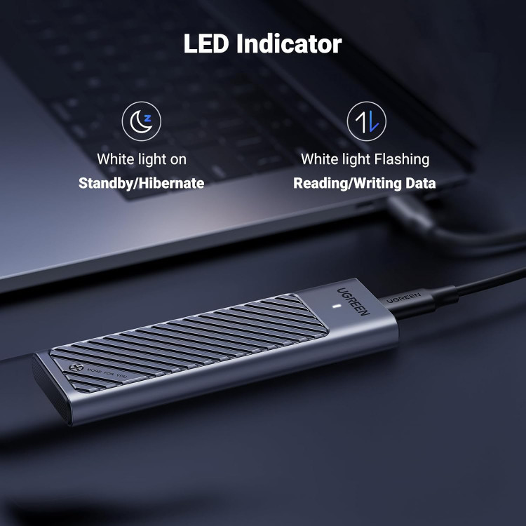 محفظه اساسدی یوگرین مدل UGREEN M.2 NVMe/SATA اورجینال و دارای گارانتی
