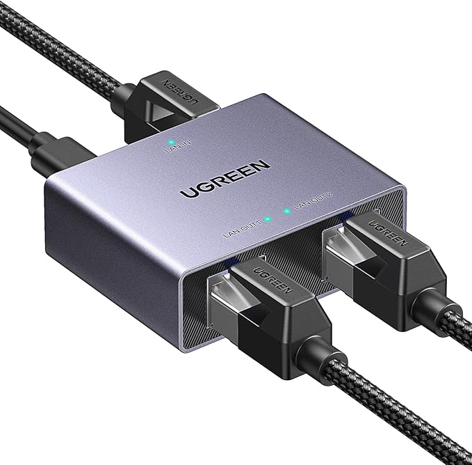 اسپلیتر اترنت UGREEN با سرعت ۱۰۰۰ مگابیت بر ثانیه اورجینال و دارای گارانتی