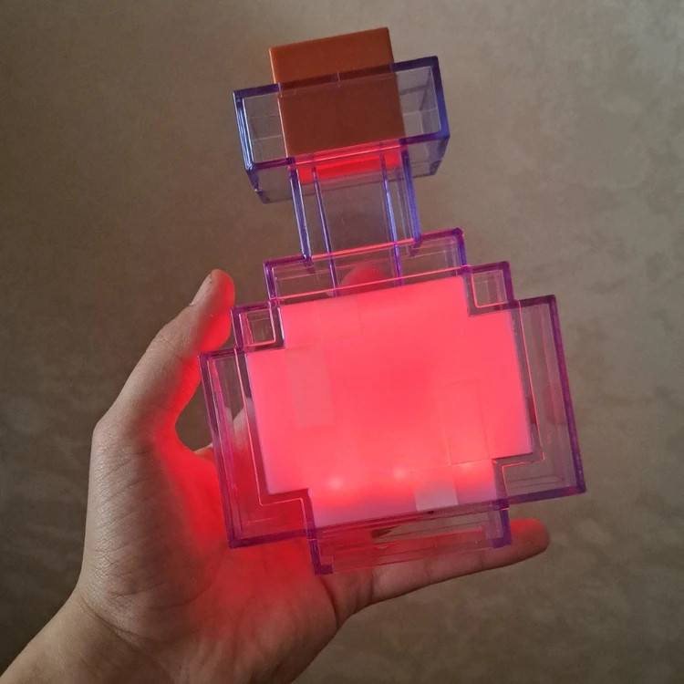 چراغ خواب پوشن معجون ماینکرافت 8 رنگ شارژی تایپ سی نور و کیفیت عالی سنسوری potion ماینکرفت minecraft