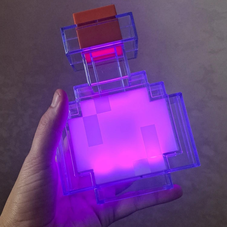 چراغ خواب پوشن معجون ماینکرافت 8 رنگ شارژی تایپ سی نور و کیفیت عالی سنسوری potion ماینکرفت minecraft