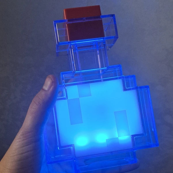 چراغ خواب پوشن معجون ماینکرافت 8 رنگ شارژی تایپ سی نور و کیفیت عالی سنسوری potion ماینکرفت minecraft