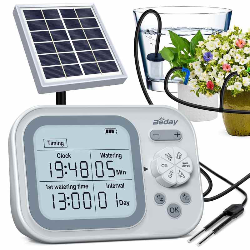 سیستم آبیاری قطره‌ای اتوماتیک خورشیدی beday اورجینال و دارای گارانتی