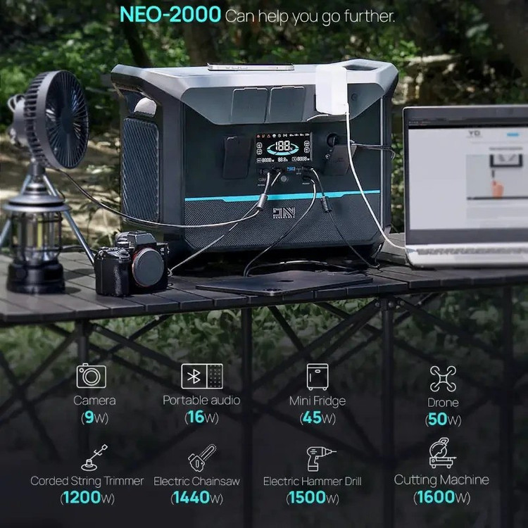 پاور استیشن دارانانر مدل NEO2000 ظرفیت ۲۰۰۰ وات قابل حمل اورجینال و دارای گارانتی