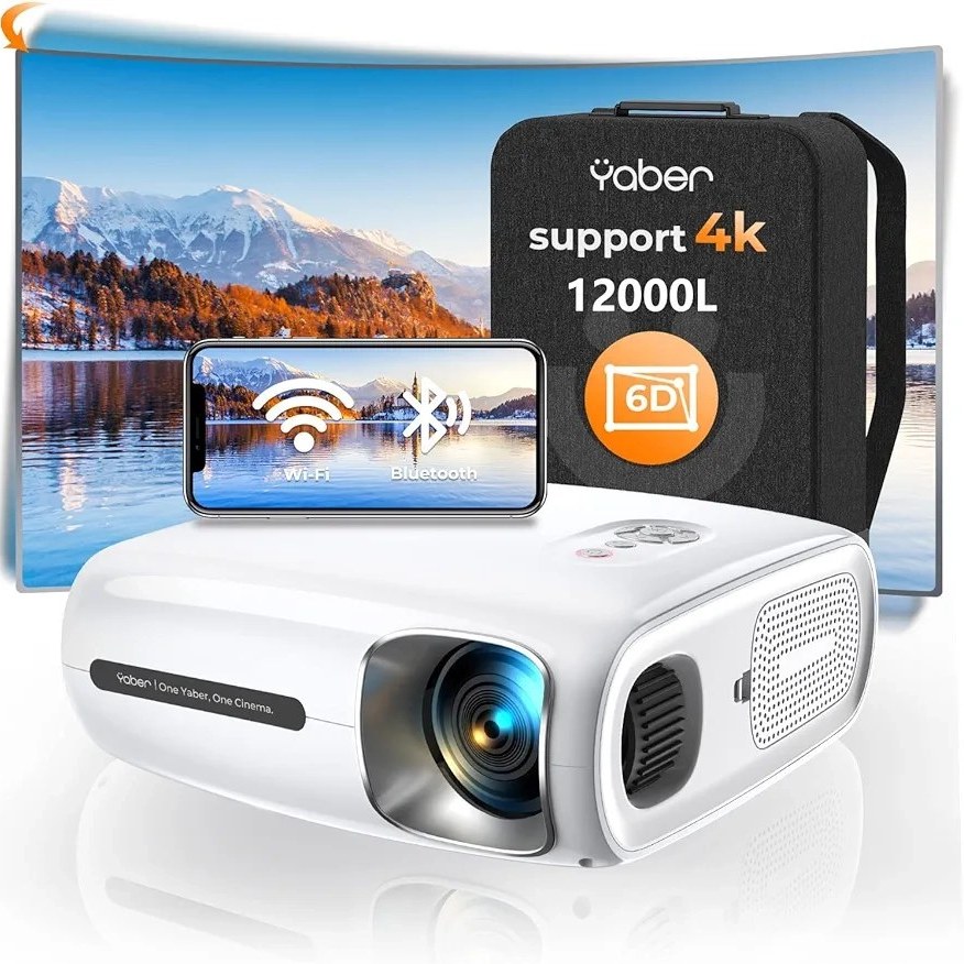 پروژکتور یابر مدل Pro V7 ظرفیت ۱۲۰۰۰ لومن اورجینال و دارای گارانتی