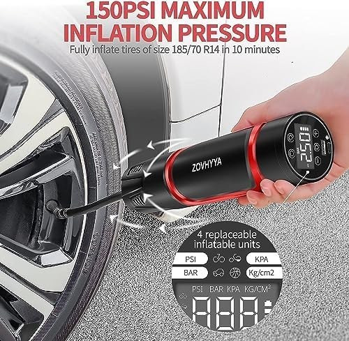 کمپرسور هوای بی سیم قابل حمل ZOVHYYA 150PSI اورجینال و دارای گارانتی