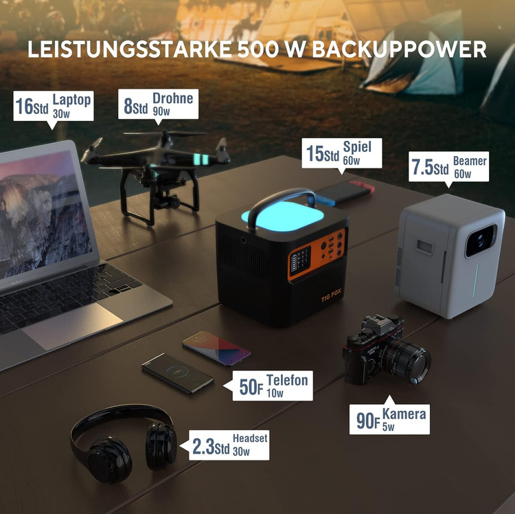 پاور استیشن قابل حمل TIG FOX 500W اورجینال و دارای گارانتی
