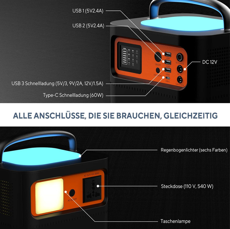 پاور استیشن قابل حمل TIG FOX 500W اورجینال و دارای گارانتی