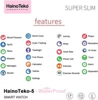 ساعت هوشمند سوپراسلیم اورجینال مدل HainoTeko-5 دارای گارانتی