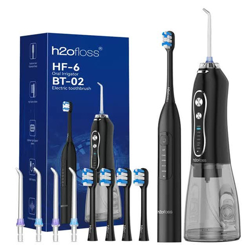 پک کامل واترجت و مسواک برقی H2ofloss HF-6 BT-02