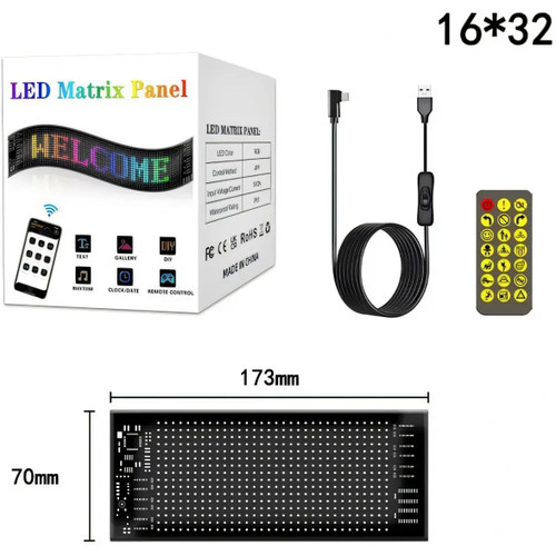 نمایشگر پنل LED ماتریکس منعطف برای خوردو - سایز کوچک 173*70 میلیمتر دارای گارانتی