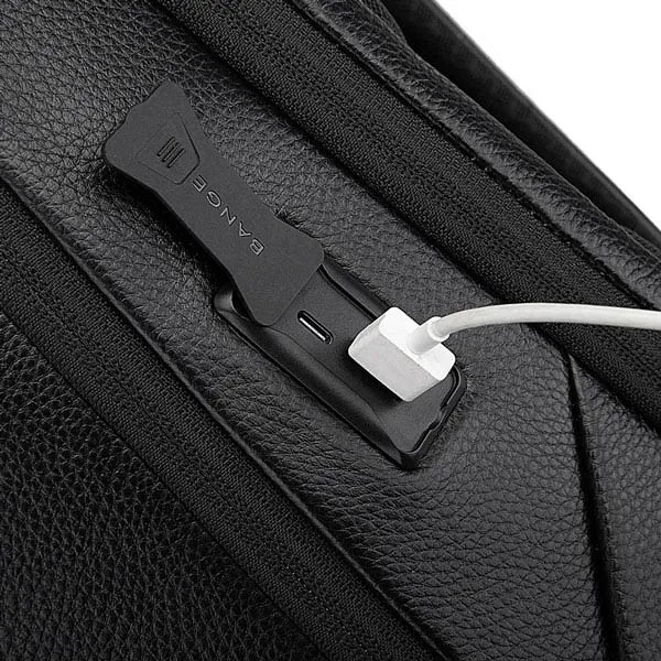 کوله لپ تاپ چرمی USB دار ۱۵.۶ اینچ بنج BG-6623 دارای گارانتی و ضمانت اصالت کالا