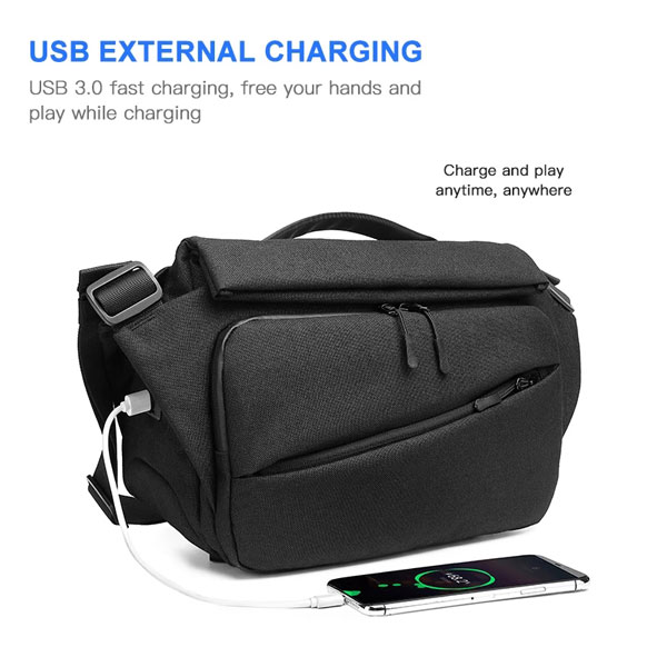 کیف کمری ضدآب USB دار اوزوکو OZUKO-9349 دارای گارانتی و ضمانت اصالت کالا