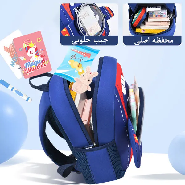 کیف مهدکودک طرح هواپیما نئوپرن زد ام بی بی مدل ZMbaby-605 اصل همراه با گارانتی