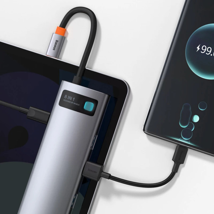 هاب 8 پورت بیسوس مدل CAHUB-CV0G اصل همراه با گارانتی