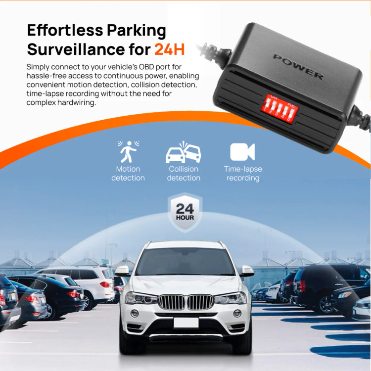 کیت برق مستقیم OBD دوربین خودرو شیائومی 70mai نسخه Type-C دارای ضمانت اصالت کالا