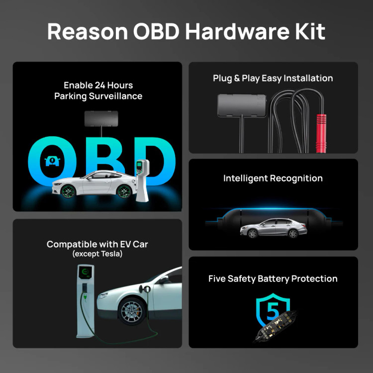 کیت برق مستقیم OBD دوربین خودرو شیائومی 70mai نسخه Type-C دارای ضمانت اصالت کالا