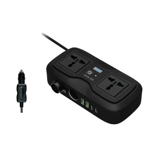 اینورتر فندکی خودرو 200 وات گرین لاین مدل GNGC233PI اورجینال همراه با گارانتی