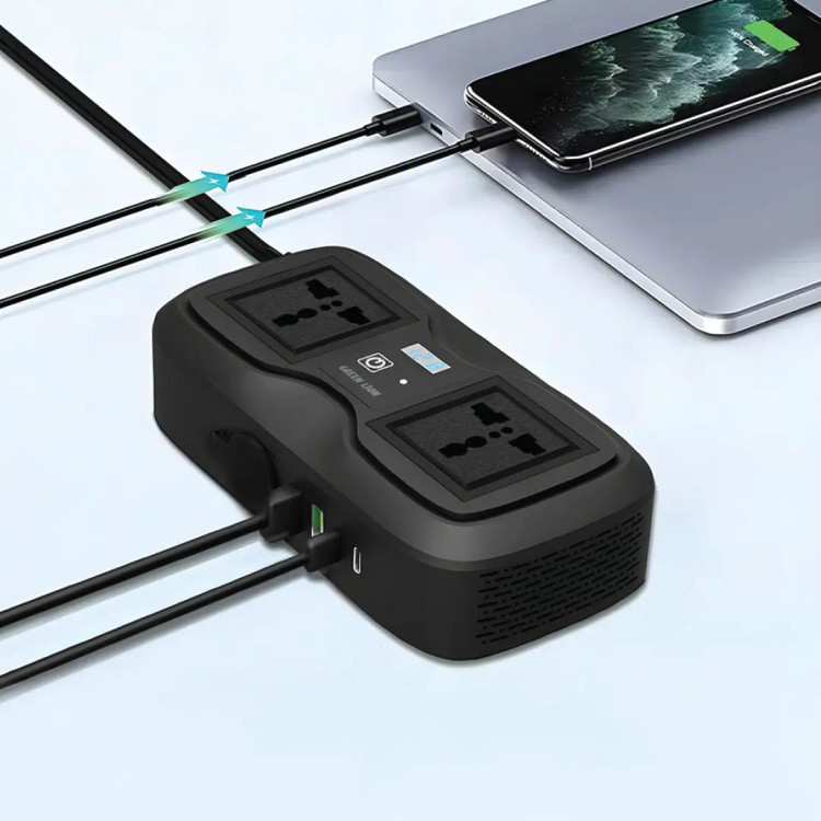 اینورتر فندکی خودرو 200 وات گرین لاین مدل GNGC233PI اورجینال همراه با گارانتی