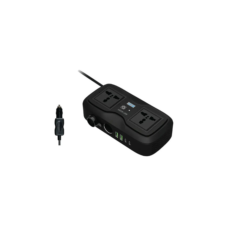 اینورتر فندکی خودرو 200 وات گرین لاین مدل GNGC233PI اورجینال همراه با گارانتی