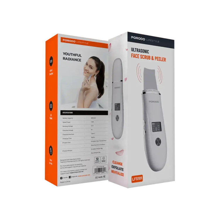 دستگاه اسکراب و لایه بردار صورت پرودو مدل PD-LFST101 باتری 600 میلیآمپر اصل همراه با گارانتی