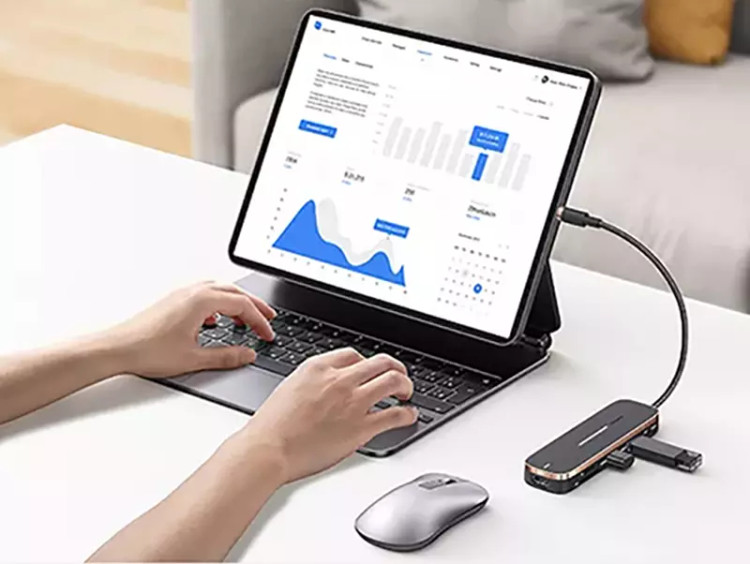 هاب تایپ سی 6 پورت یوسمز مدل SJ578 طول 15 سانتیمتر اورجینال همراه با گارانتی