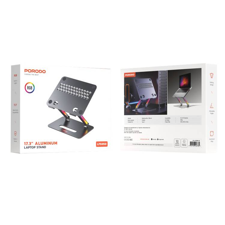 پایه لپتاپ قابل تنظیم و تاشو پرودو مدل PD-LFST050 اصل همراه با گارانتی