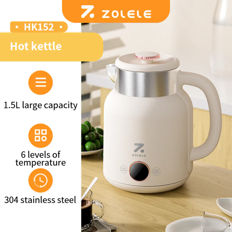 کتری برقی ظرفیت 1.5 لیتر Zolele (Mi) مدل HK152 اصل همراه با گارانتی
