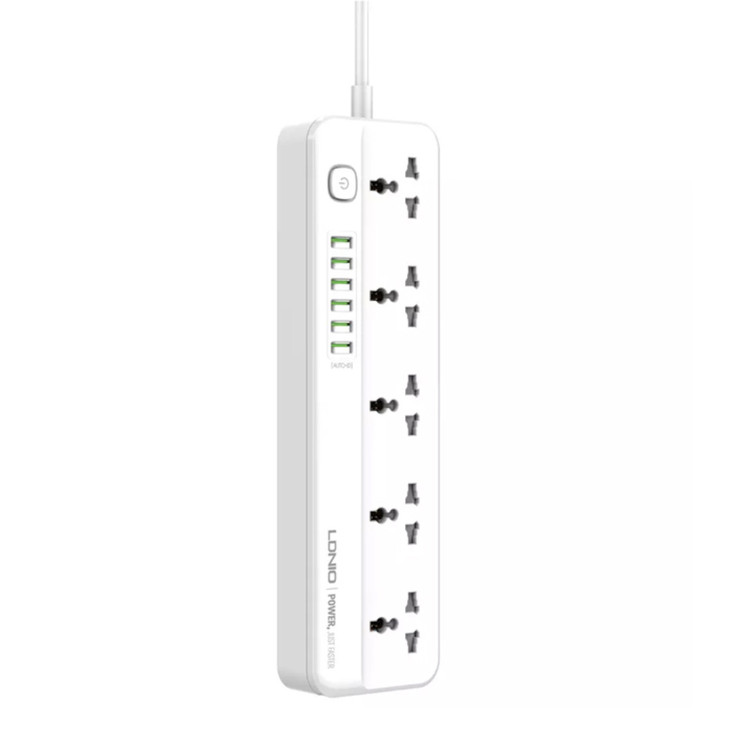 چند راهی برق و شارژر دارای 6 پورت USB طول 2 متر ال دینیو مدل SC5614 اصلی