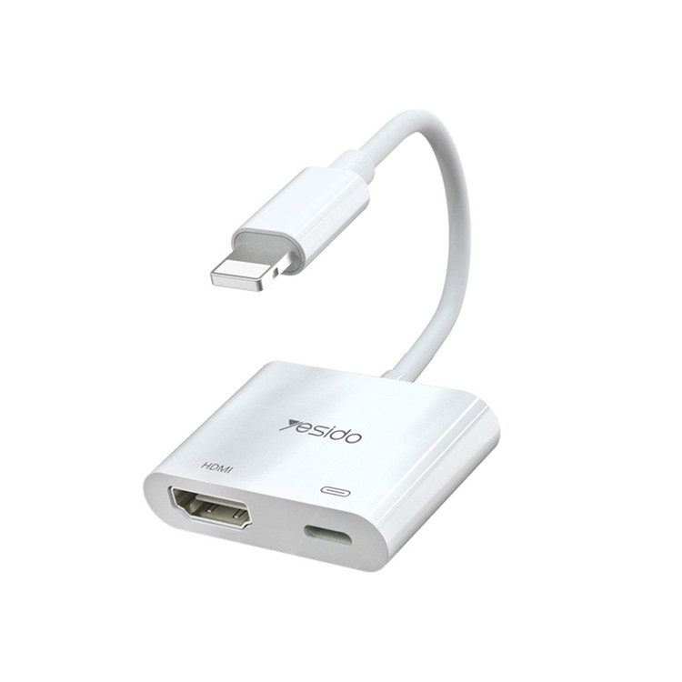 تبدیل لایتنینگ به HDMI طول 5.5 سانتیمتر یسیدو مدل HM06 دارای ضمانت اصالت کالا