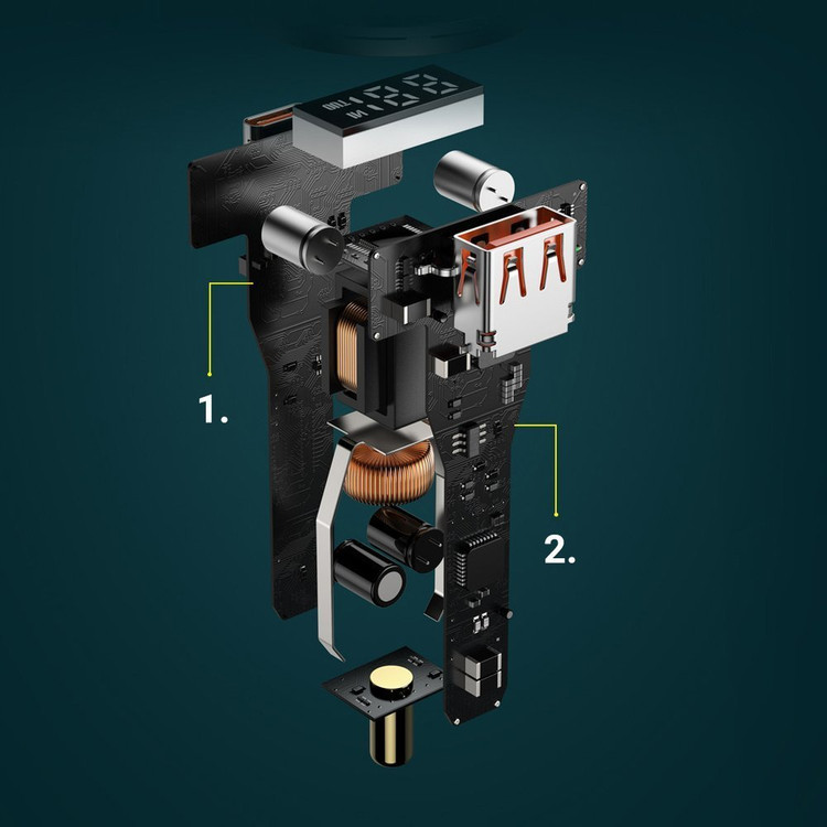 شارژر فندکی فست شارژ بیسوس مدل CCZX-100C اصلی