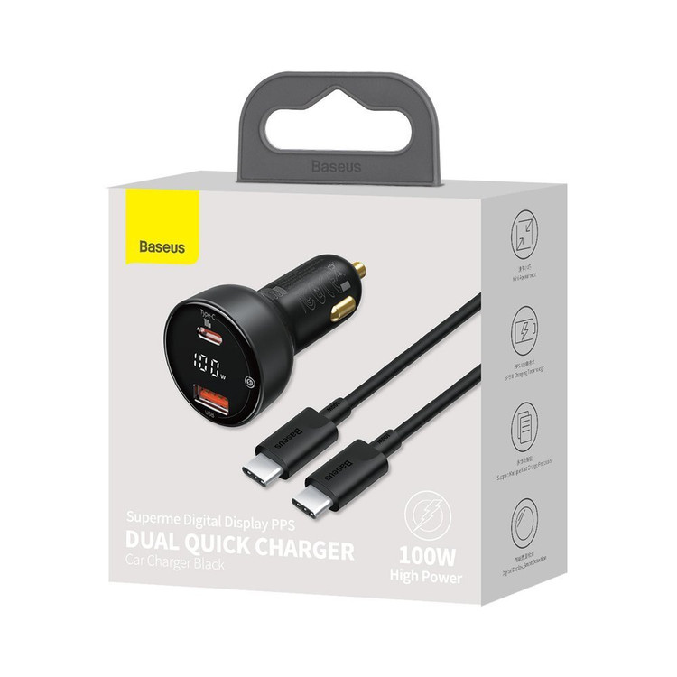 شارژر فندکی فست شارژ بیسوس مدل CCZX-100C اصلی