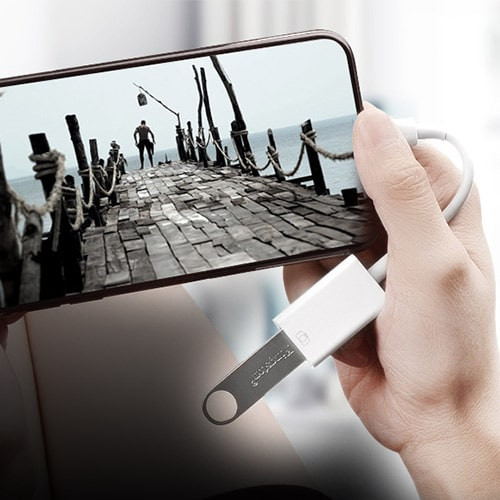 مبدل USB به لایتنینگ یسیدو مدل GS10 طول 13 سانتیمتر بدنه پی وی سی اصلی