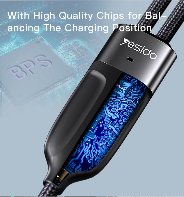 کابل دو در یک Type-C به USB-C طول 140 سانتیمتر یسیدو مدل CA88 اورجینال