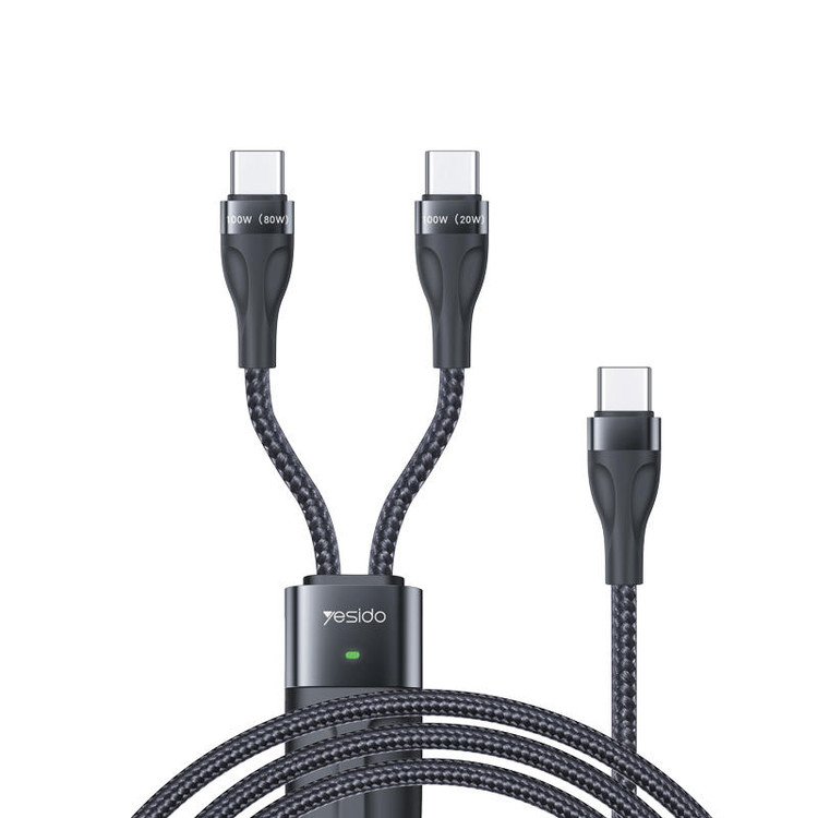 کابل دو در یک Type-C به USB-C طول 140 سانتیمتر یسیدو مدل CA88 اورجینال