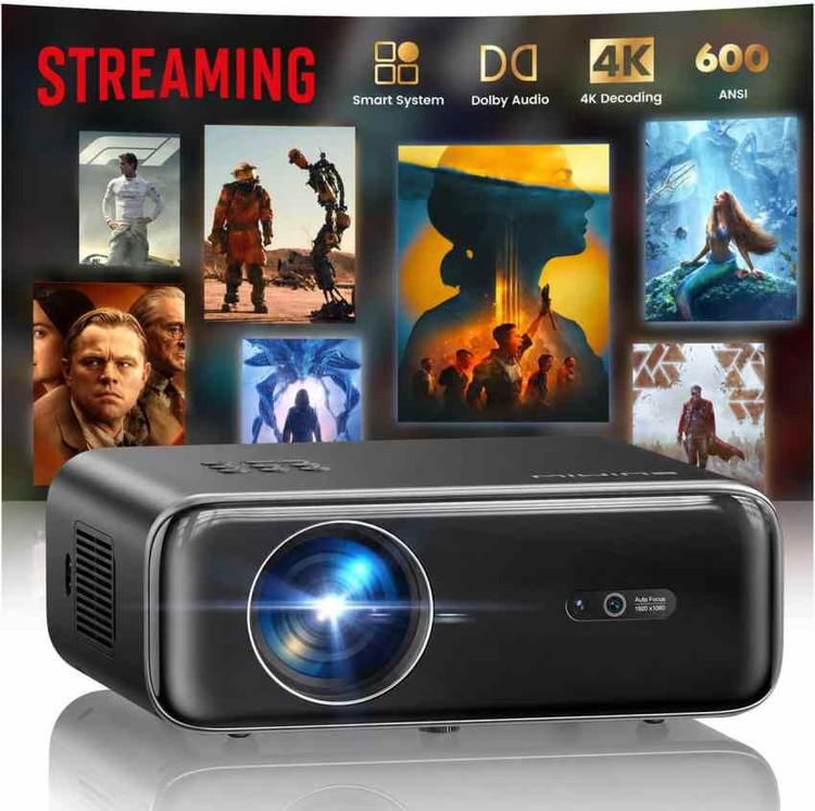 پروژکتور خانگی Full HD ویمیوس مدل P62 Pro با روشنایی 600 ANSI لومن و درگاه HDMI و USB دارای گارانتی