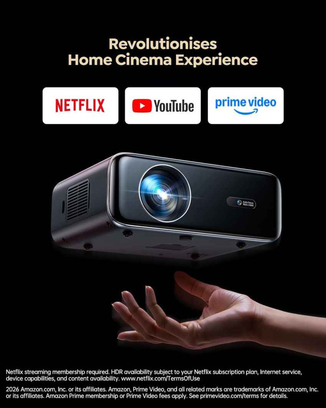 پروژکتور خانگی Full HD ویمیوس مدل P62 Pro با روشنایی 600 ANSI لومن و درگاه HDMI و USB دارای گارانتی