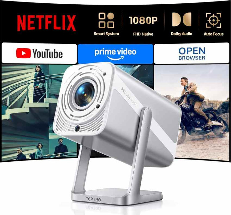 پروژکتور اندرویدی TOPTRO مدل TP1 با کیفیت Full HD و صدای Dolby اصل همراه با گارانتی