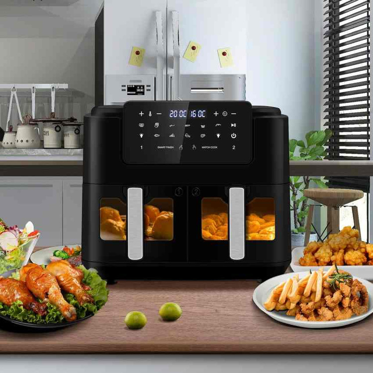 هواپز دو کشو 9 لیتری LLIVEKIT مدل Double Drawer با پنل لمسی وارداتی همراه با گارانتی