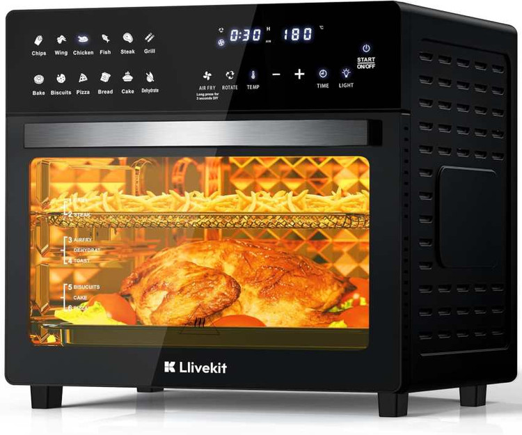 آون توستر و هواپز LLIVEKIT مدل Air Fryer Oven با 12 برنامه پخت وارداتی همراه با گارانتی