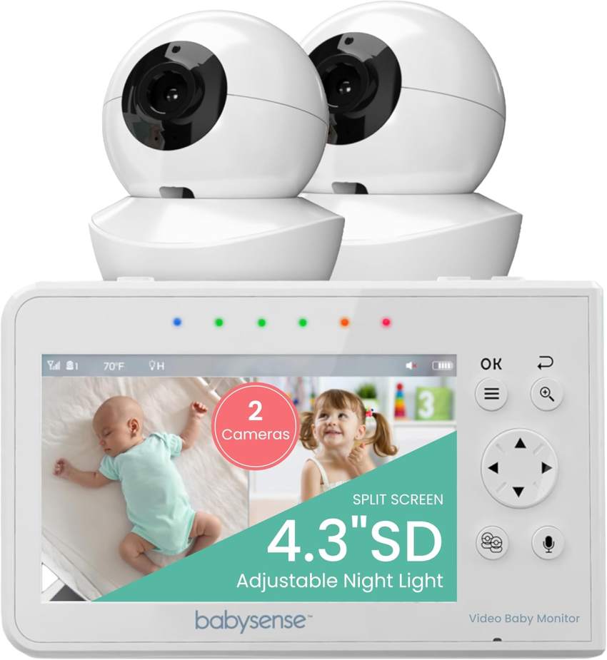 پیجر تصویری کودک Babysense مدل V43 با نمایشگر 4.3 اینچ دارای گارانتی و ضمانت اصالت کالا