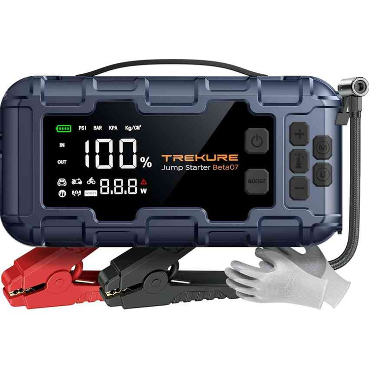 جامپ استارتر 8000 آمپر و کمپرسور باد 160 PSI ترکیور مدل Beta07 اورجینال همراه با گارانتی