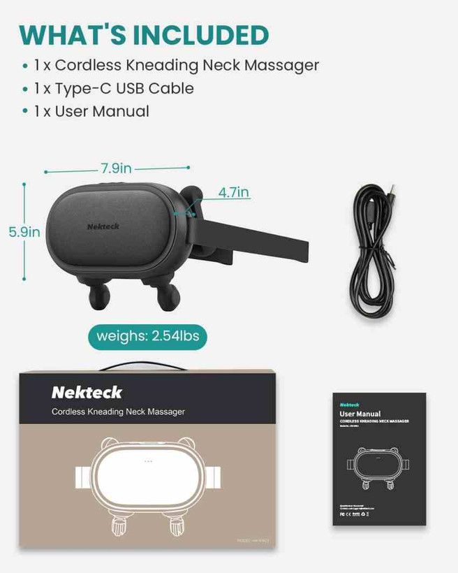ماساژور گردن شارژی Nektech مدل NK-NM11 اورجینال همراه با گارانتی