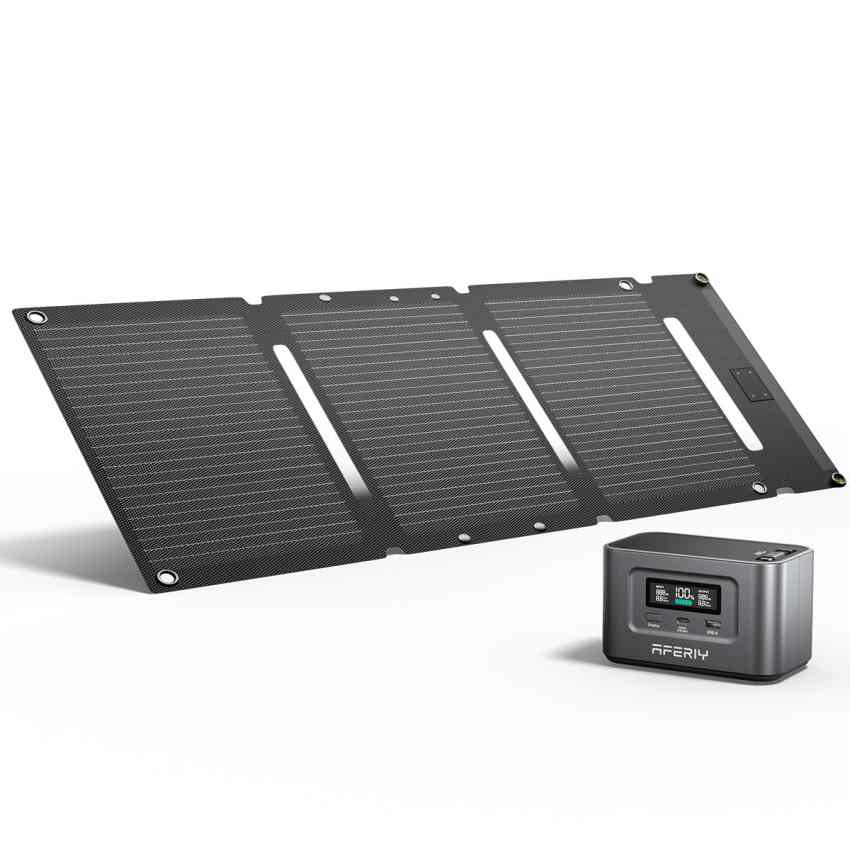 پکیج پاوراستیشن Nano100 و پنل خورشیدی 30 وات AF-SL030 برند ALLPOWERS اصل همراه با گارانتی