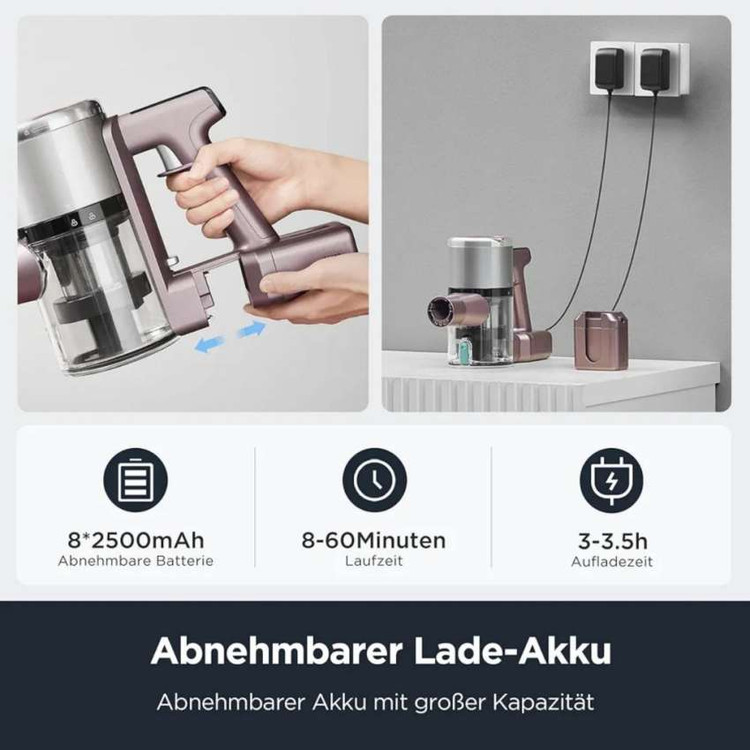 جاروبرقی شارژی Eureka مدل AK10 Pro وارداتی همراه با گارانتی