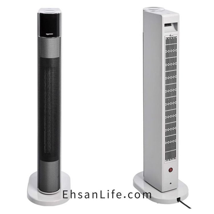 هیتر برقی سرامیکی Amazon Basics مدل Tower Heaterتوان 2200 وات وارداتی همراه با گارانتی