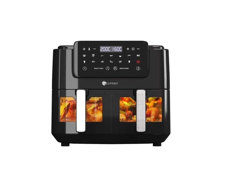 هواپز دو کشو 9 لیتری LLIVEKIT مدل Double Drawer با پنل لمسی وارداتی همراه با گارانتی