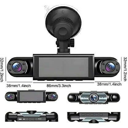 دوربین ثبت وقایع خودرو بلک باکس BLACK BOX چهار لنزه ۱۰۸۰P همراه با گارانتی