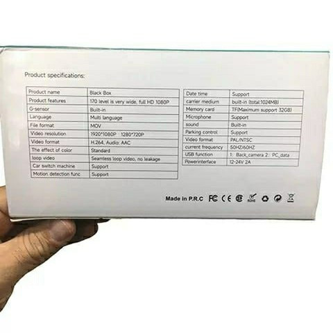 دوربین ثبت وقایع خودرو بلک باکس BLACK BOX چهار لنزه ۱۰۸۰P همراه با گارانتی